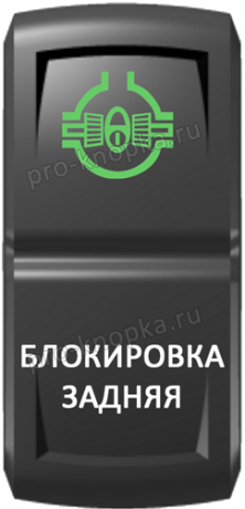 Кнопка включения Блокировка задняя Гравировка Зеленый/Белый