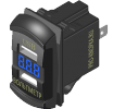 Вольтметр +2 USB Pro-Knopka синий,тип "переключатель"